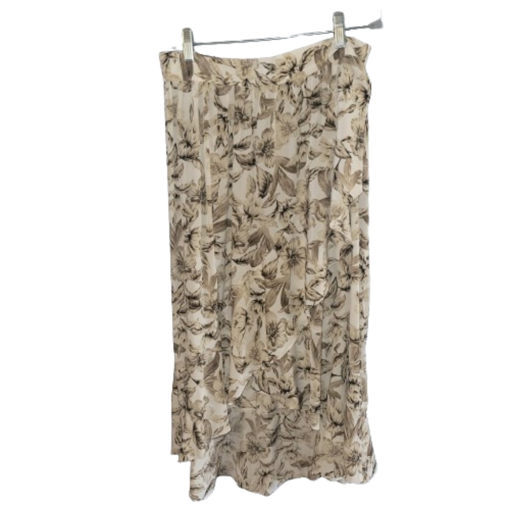J. Jill ruffled floral hi lo skirt